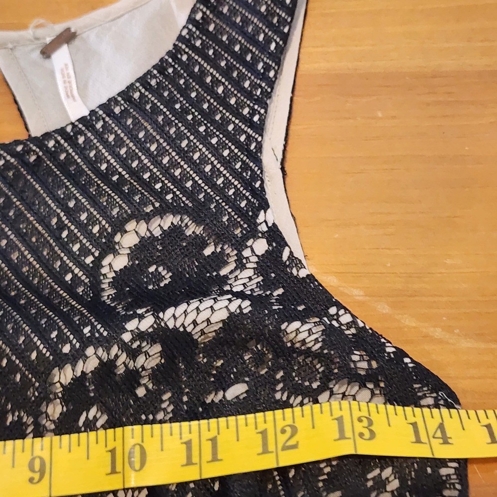 Free People Rocco Open Back Fit and Flare Dress Womens 2 Black Lace Casual Boho - Picture 7 of 10